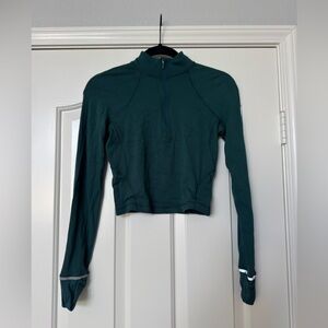 lululemon it’s rulu run cropped half zip ribbed